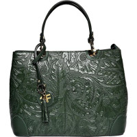 Women's leather handbag CF3127 Verde
