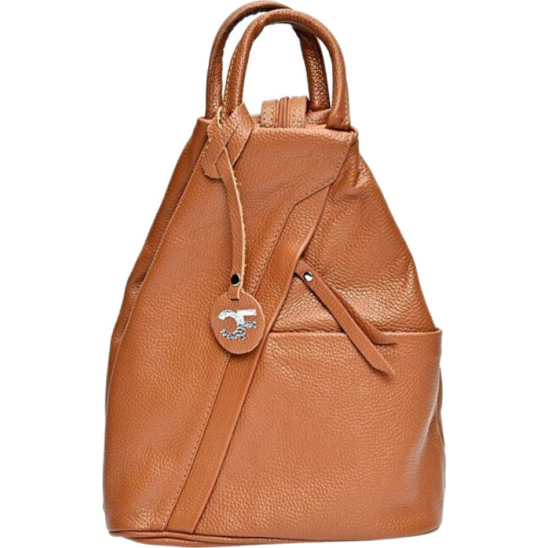 Women's leather backpack CF1625 Cognac