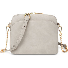 Women's crossbody bag Fossy Mini Suede Creme