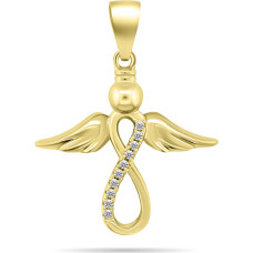 Charming gold-plated pendant Angel PT112Y