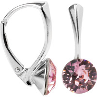 Charming silver earrings Xirius Light Rose