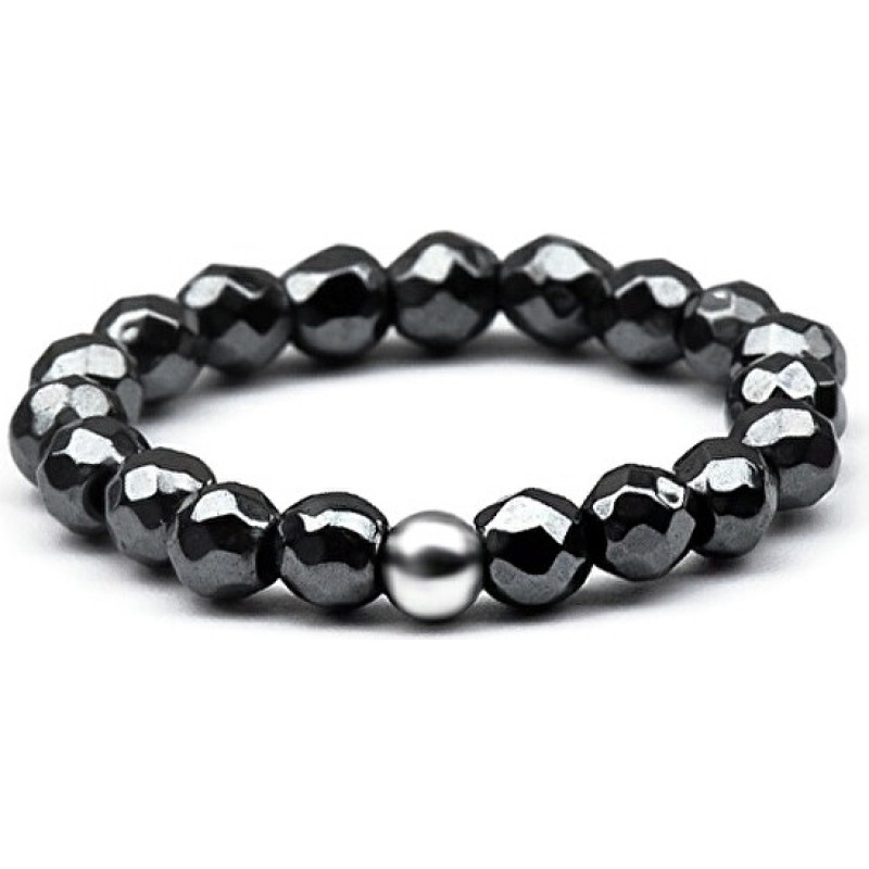Mineral ring with hematite POL-R13 - Circuit: 56 mm
