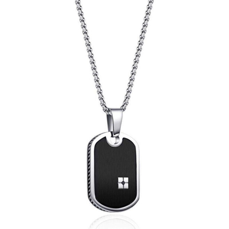 Men´s steel necklace Military badge N1000517