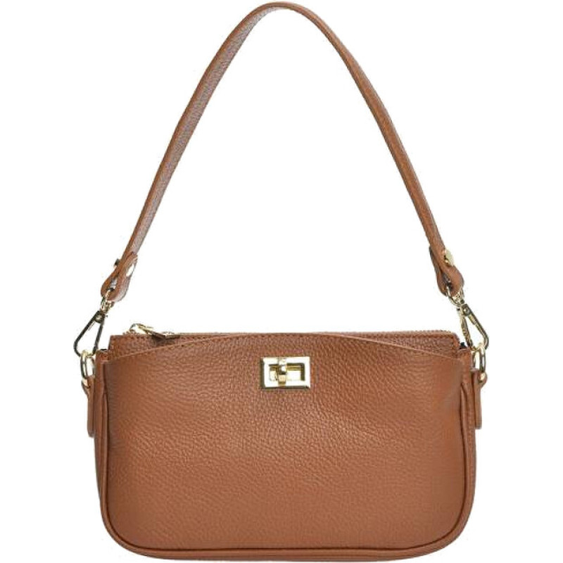 Women's leather handbag AL TSBV 23 Cognac