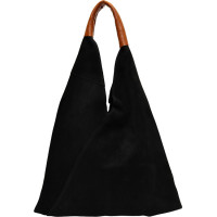 Women's leather Hobo handbag AL 8166 Nero