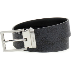 Men's reversible belt BMBCLOP5135-BLA - Belt length: 110 cm