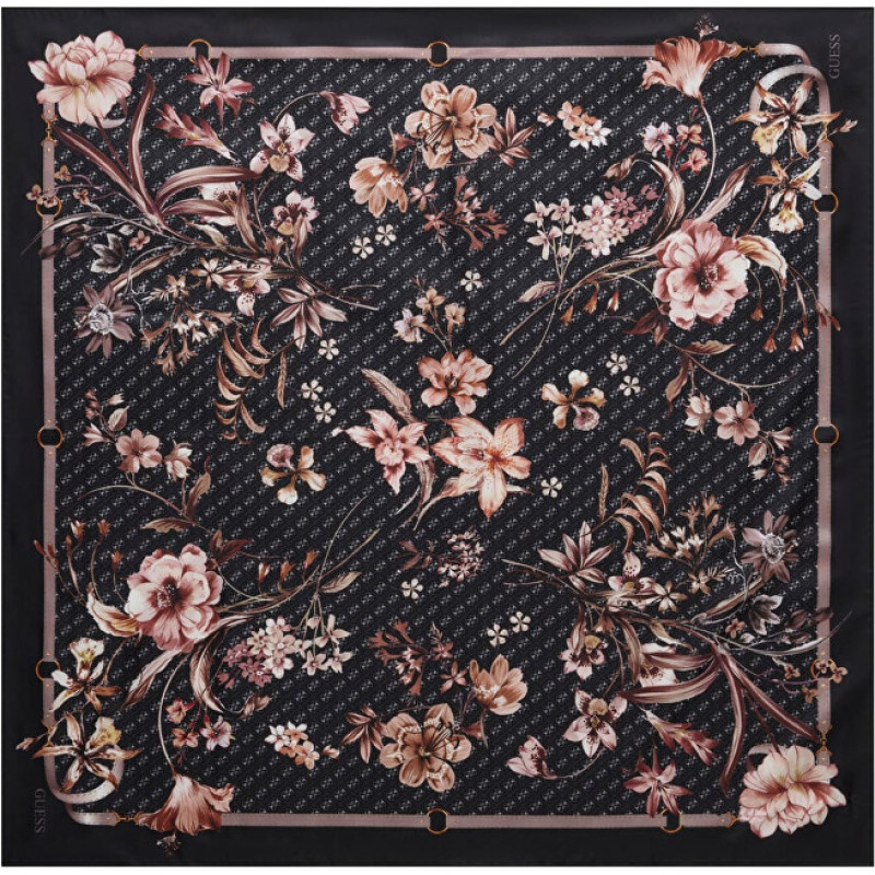 Women's scarf AW5479SIL90-BLA