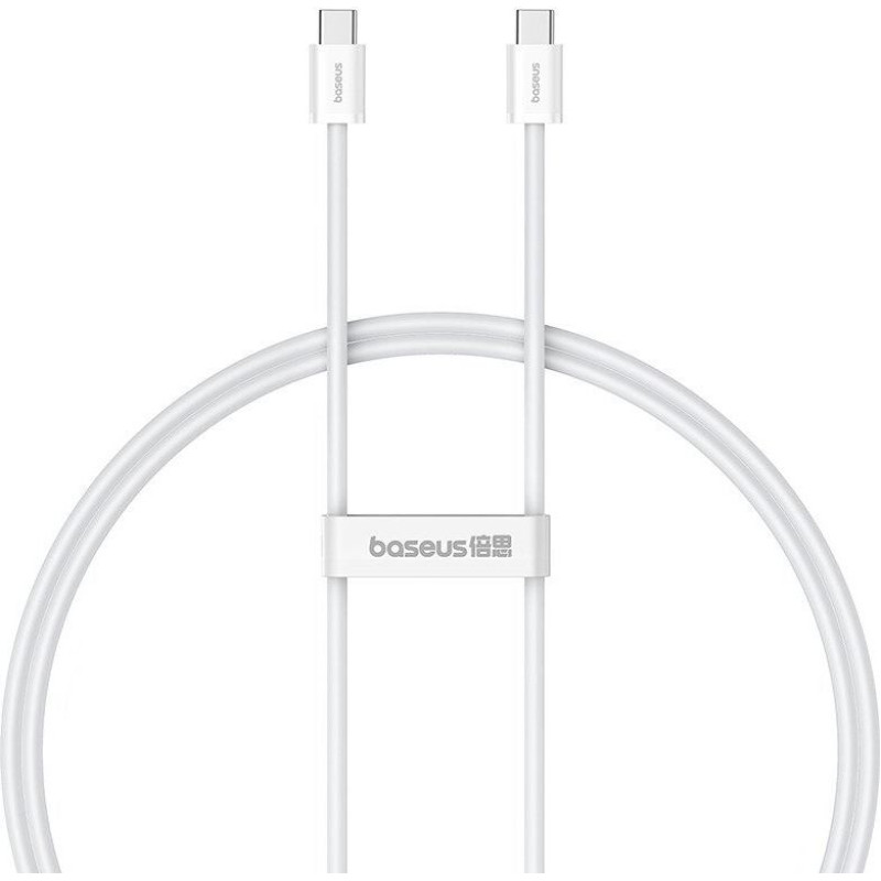 USB kabelis - Baseus Superior USB C uz USB C 30W 1m 480Mbps Balts