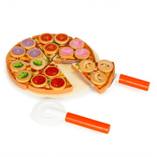 Ecotoys Wooden Pizza for Cutting with Velcro for Children 27 Pieces