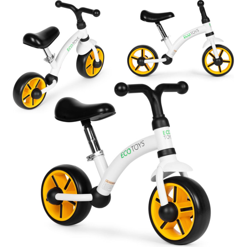 Ecotoys Balance bike for children, EVA wheels, adjustable seat, black, ECOTOYS