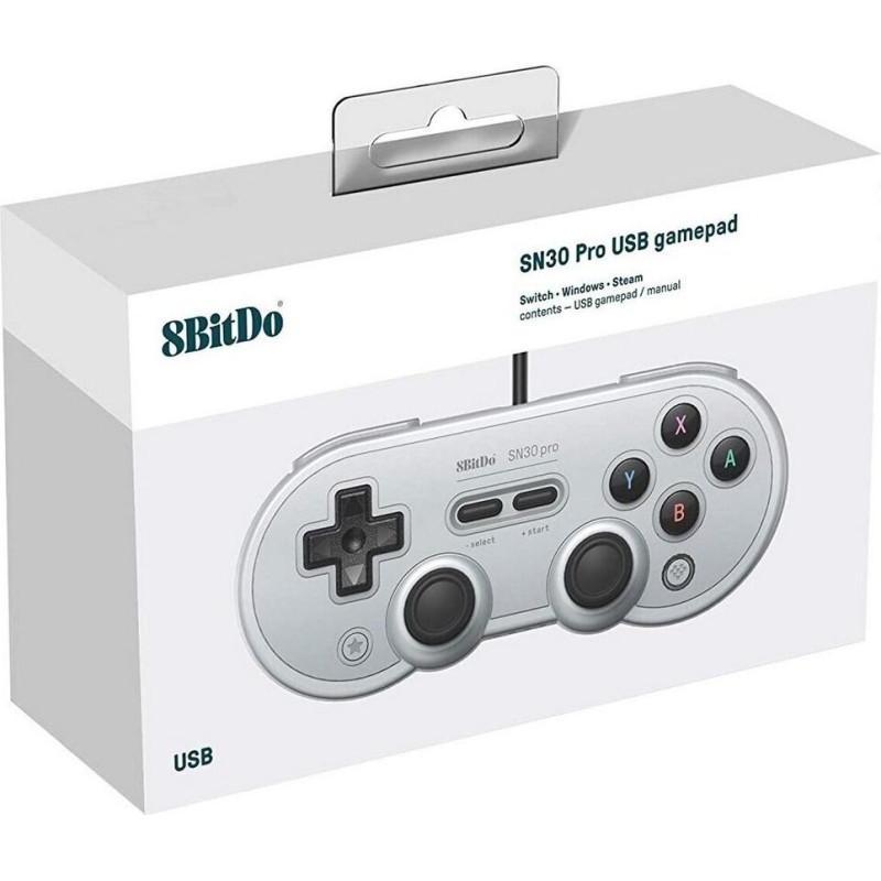 8Bitdo SN30 Pro USB spēļu kontrolleris pelēks izdevums Nintendo Switch