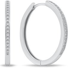 Charming silver hoop earrings PE048