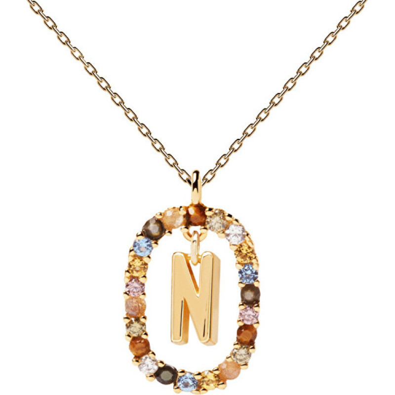 Beautiful gold plated necklace letter 