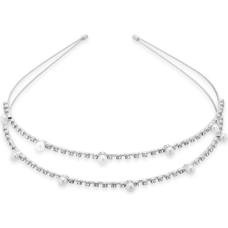 Elegant double hair headband with crystals
