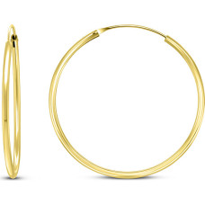 Timeless Gold Plated Hoop Earrings EA020Y - Diameter: 2.5 cm