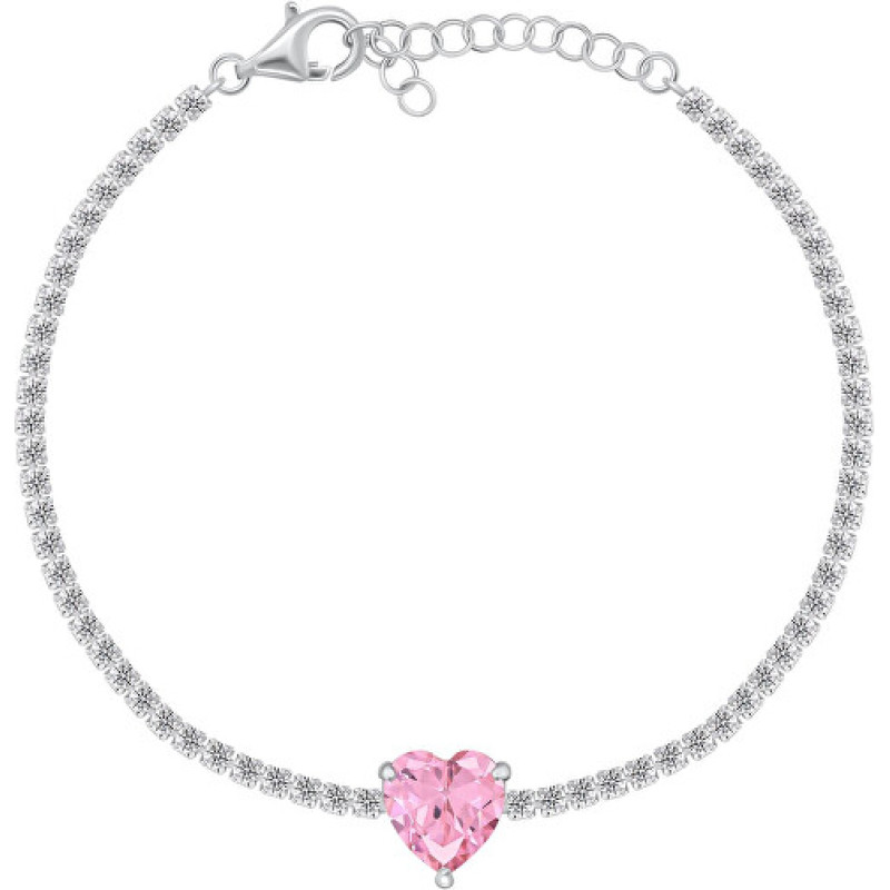 Sterling silver tennis bracelet with cubic zirconia BRC142WP