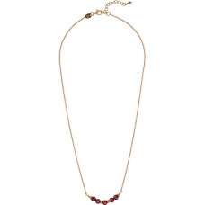 Gold plated necklace with garnet beads AL4896-Oro-Granato