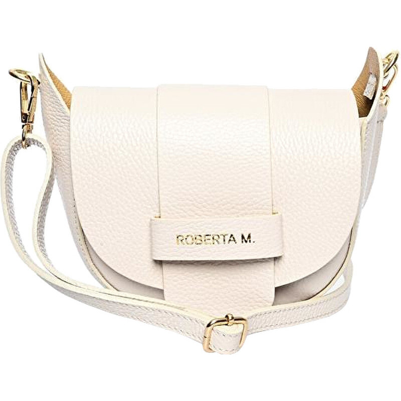 Dámská kožená crossbody kabelka 1870T Beige