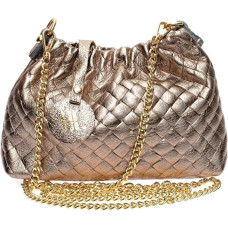 Women's leather handbag AL 8162 Bronzo