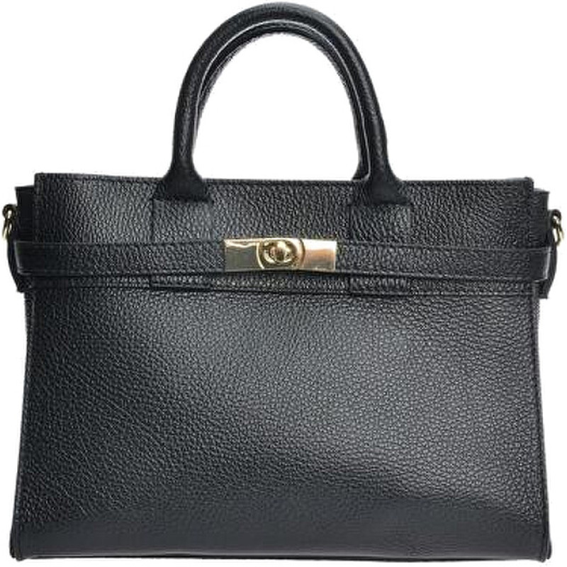 Women's leather handbag AL WH TSBV 45 Nero