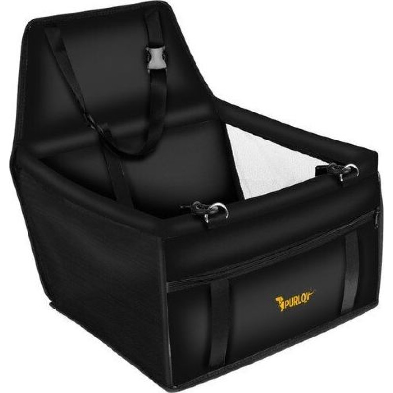 Mājdzīvnieku transportēšanas soma automašīnai Purlov, 40x32x40 cm, melna