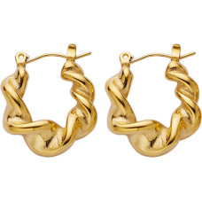 Gold-plated earrings with a twisted design