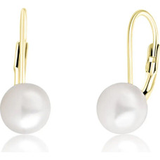Gold plated earrings with real pearls SVLE0476XD2GP - Diameter: 0.9 cm