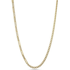 Gold-plated men´s steel necklace MLJ442