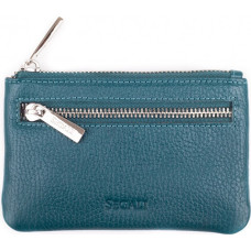 Leather mini wallet-key ring 7291 A blue