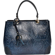 Women's leather handbag CF3127 Blu
