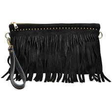 Women's leather handbag AL 8176T Nero