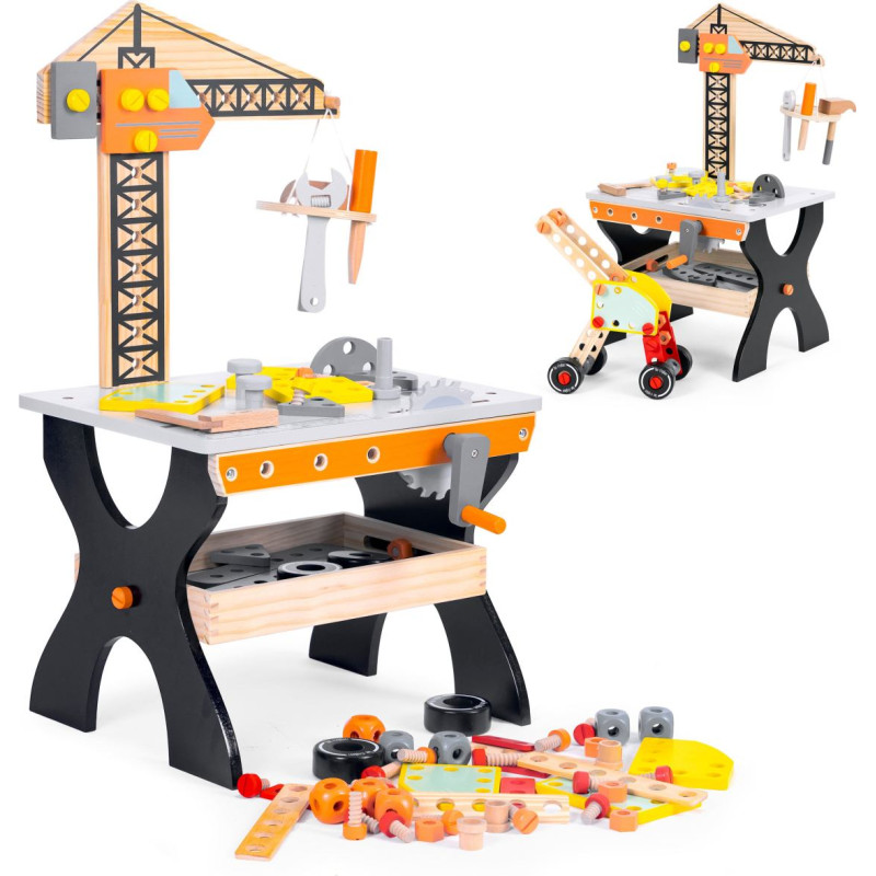 Ecotoys Wooden workshop for children tool table ECOTOYS