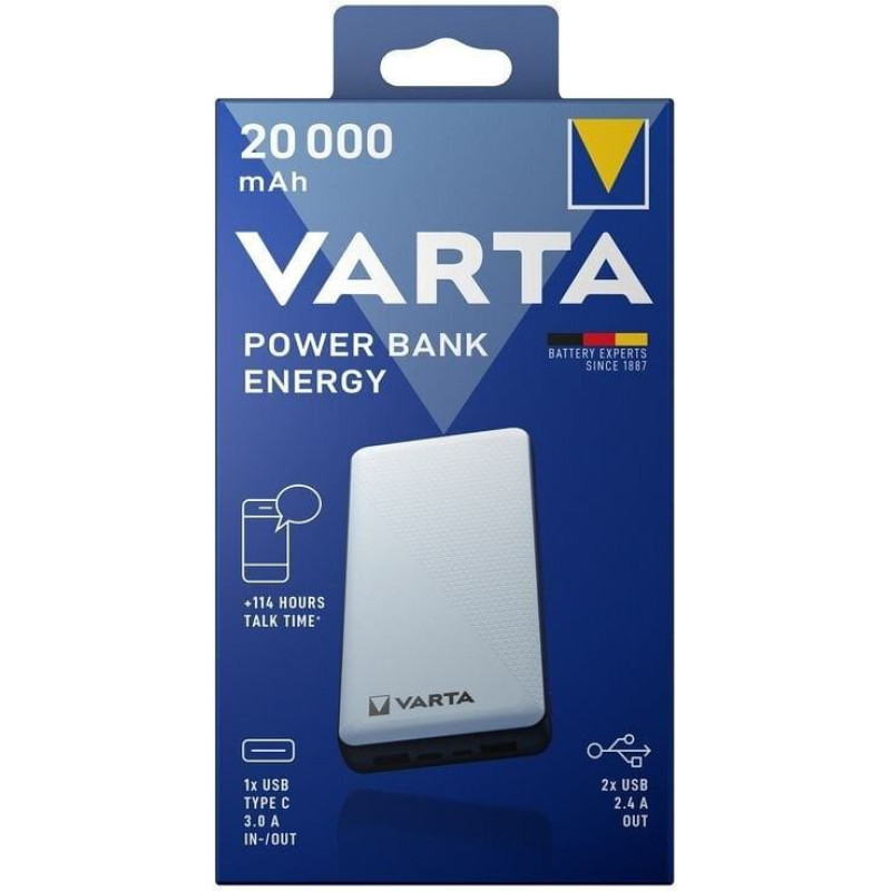 Varta Power Bank Energy, 20000 mAh