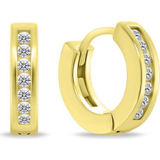 Elegant gold-plated rings with zircons EA775Y