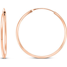 Timeless bronze hoop earrings EA020R - Diameter: 4cm