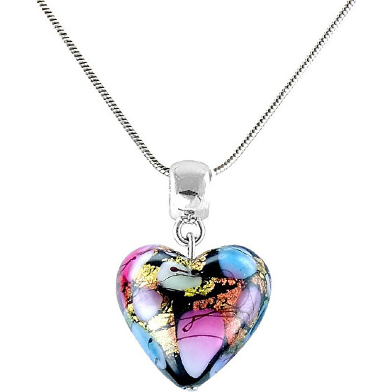 Nepřehlédnutelný náhrdelník Crazy Love s 24karátovým zlatem v perle Lampglas NLH21