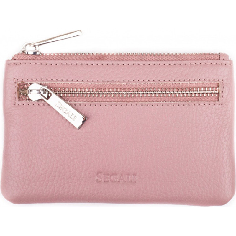 Leather mini wallet-key ring 7291 cameo rose