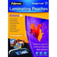 Laminēšanas plēves Fellowes A4 (80 mic), 100 gab.