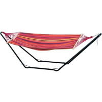 Šūpuļtīkls ar statīvu BEACH SET, sarkans