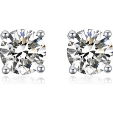 Charming stud earrings with zircons E000143 - Diameter: 0.6 cm