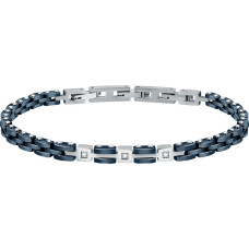 Timeless men´s bicolor bracelet with diamonds SAUK04