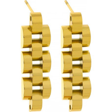 Modern gold-plated steel earrings VAAXF060G