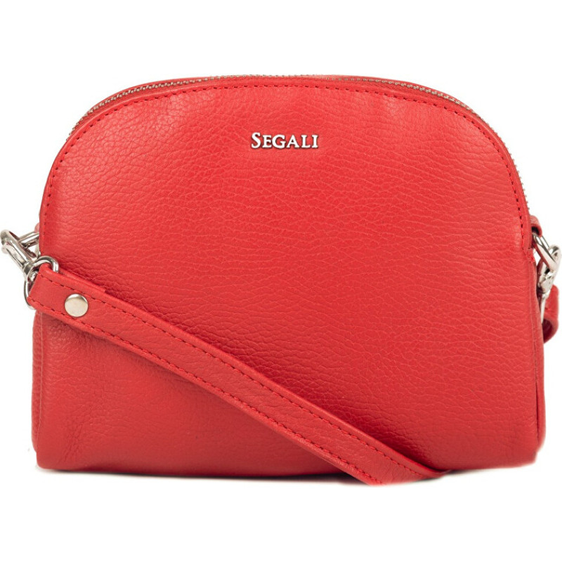 Women´s leather crossbody handbag 12 Red