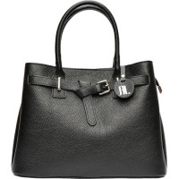 Women's leather handbag AL117 Nero