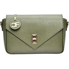 Women's leather crossbody handbag CF1948T Verde Militare