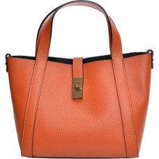 Women's leather handbag AL WH TSBV 20 Arancio
