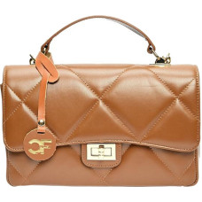 Dámská kožená crossbody kabelka CF2211 Cognac