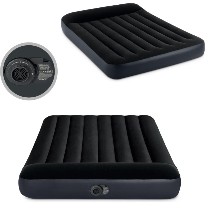 Intex Inflatable Mattress 191x137 cm with Pump Velour Bed INTEX 64148ND