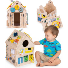 Ecotoys Wooden Busy House for Children Educational Panel XXL 30 Pieces