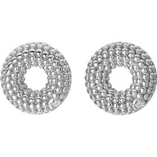 Beautiful silver earrings with diamonds Forever DE725